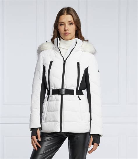 michael kors winterjacke weiß|michael kors jackets.